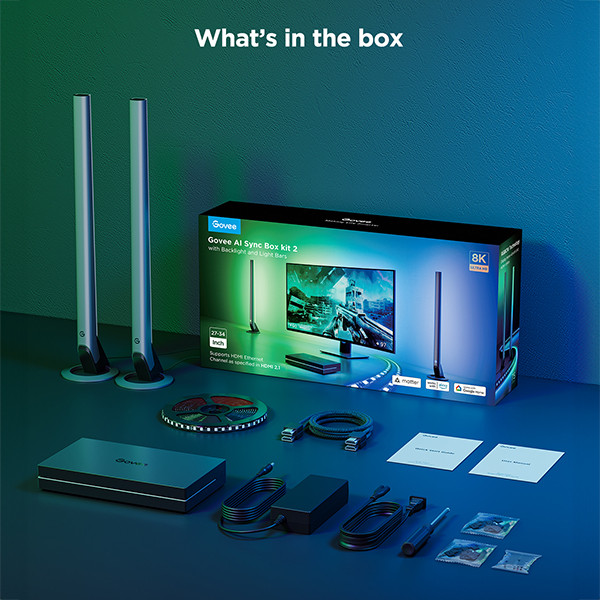 Govee AI Sync Box Kit 2 | Geschikt voor 27-34 inch TV's LGO00198 - 8