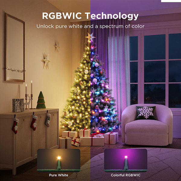 Govee Christmas Sparkle String Lights  | 30 meter | RGBWIC | 375 lampjes | WiFi LGO00210 - 4