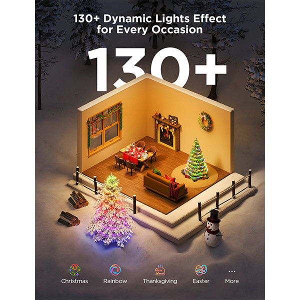 Govee Christmas String Lights 2 | 20 meter | RGBWIC | IP65 | 15W  LGO00146 - 6