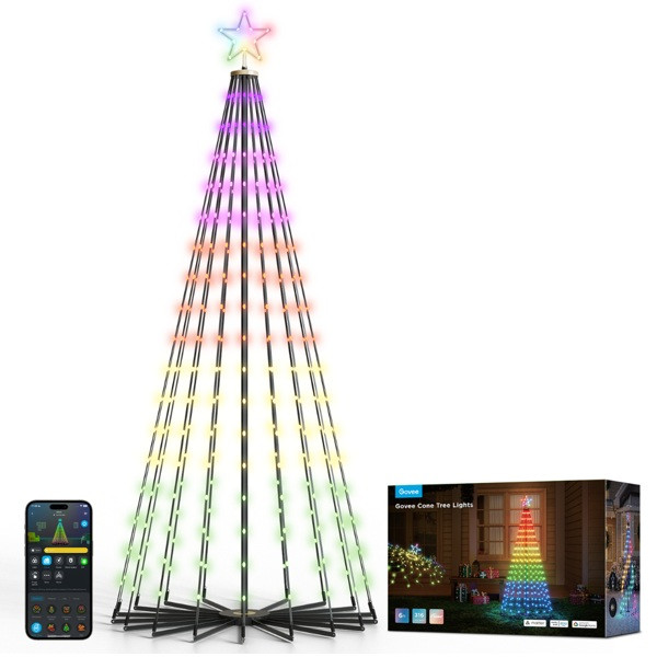 Govee Cone Tree Lights | 182 cm | RGBIC | 316 lampjes | WiFi | 15W LGO00209 - 1