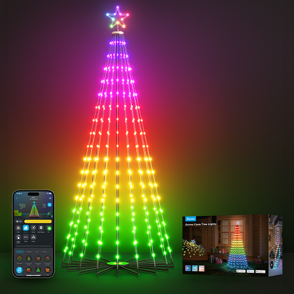 Govee Cone Tree Lights | 182 cm | RGBIC | 316 lampjes | WiFi | 15W LGO00209 - 1
