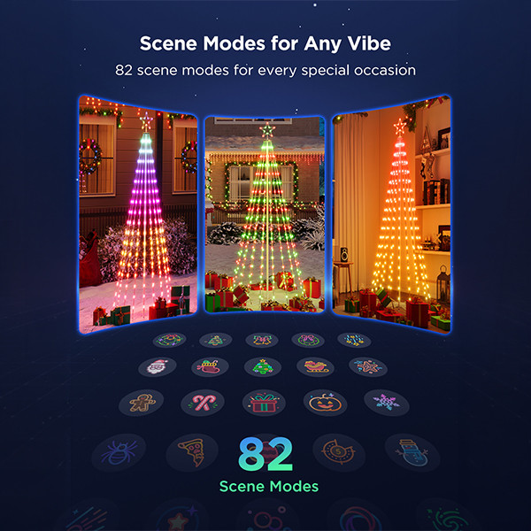 Govee Cone Tree Lights | 182 cm | RGBIC | 316 lampjes | WiFi | 15W LGO00209 - 4