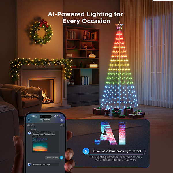 Govee Cone Tree Lights | 182 cm | RGBIC | 316 lampjes | WiFi | 15W LGO00209 - 8
