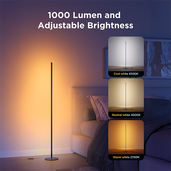 Govee Floor Lamp lite | Wi-Fi, Bluetooth + Matter | Zwart LGO00184 - 6