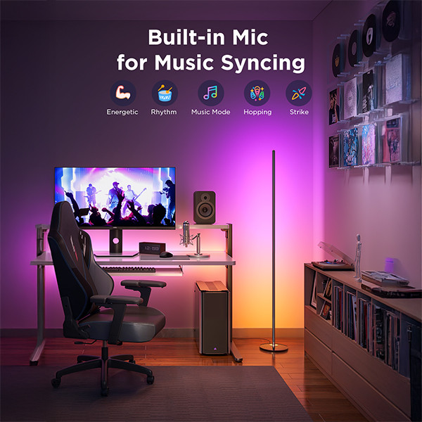 Govee Floor Lamp lite | Wi-Fi, Bluetooth + Matter | Zwart LGO00184 - 7