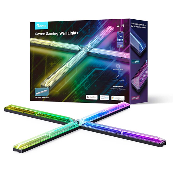 Govee Gaming Wall Lights | Wi-Fi + Bluetooth | 4 stuks LGO00141 - 1