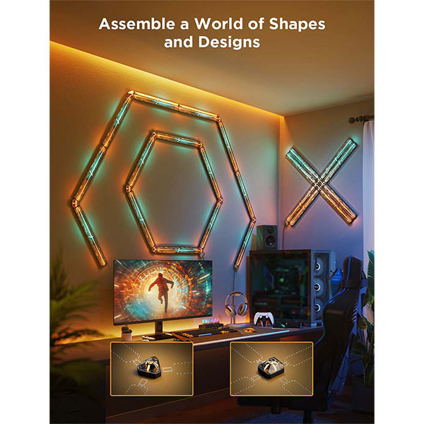 Govee Gaming Wall light Uitbreidinggset | Wi-Fi + Bluetooth | 4 stuks LGO00167 - 3