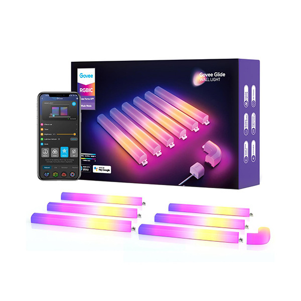 Govee Glide RGBIC Wall Light | Wi-Fi + Bluetooth | 7 stuks LGO00104 - 1