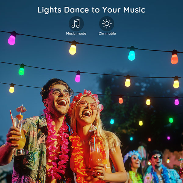 Govee LED Bulb String Lights 15 meter | RGBW | 15 lampjes  LGO00174 - 7