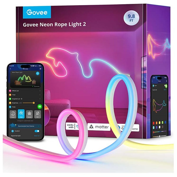 Govee Neon Rope Light 2 | Wi-Fi + Bluetooth, Matter | 3 meter  LGO00119 - 1
