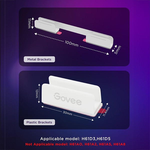 Govee Neon Rope Light 2 Bracket | Wit | 20 stuks LGO00199 - 2