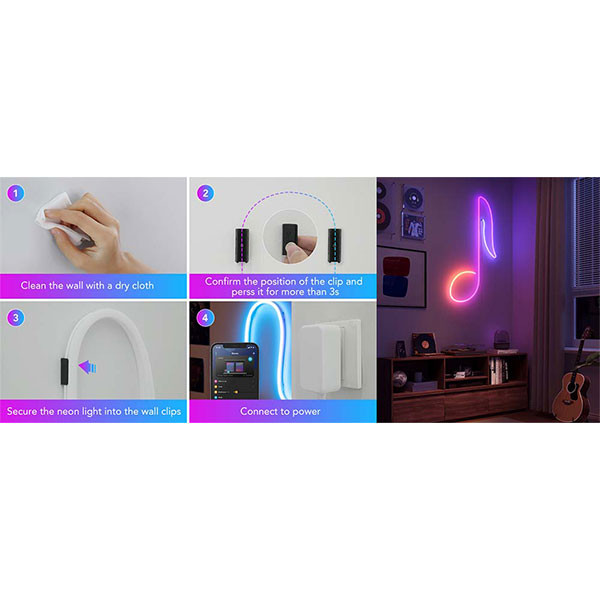 Govee Neon Rope Light 2 Bracket | Zwart | 20 stuks  LGO00164 - 4