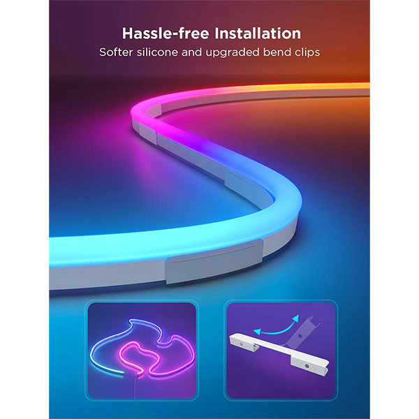 Govee Neon Rope Light 2 Clips | Zwart | 5 stuks  LGO00165 - 5