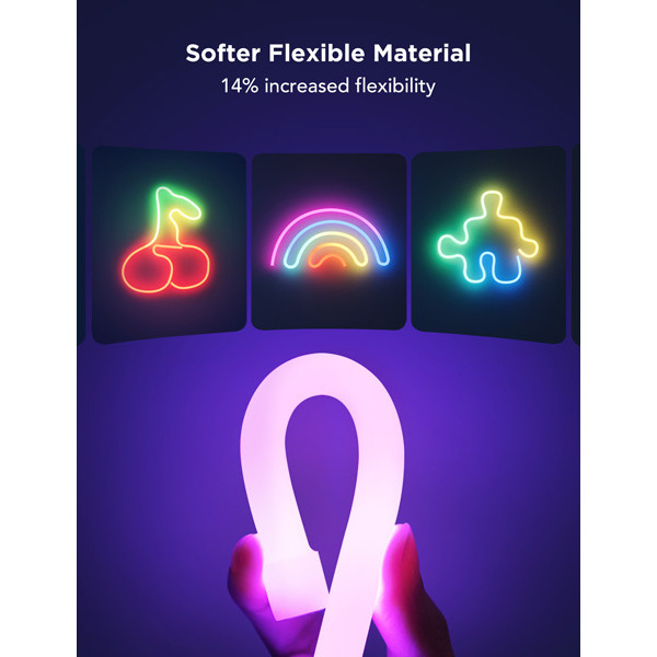 Govee Neon Rope Light 2s | Wi-Fi + Bluetooth, Matter | Zwart | 4 meter  LGO00142 - 5
