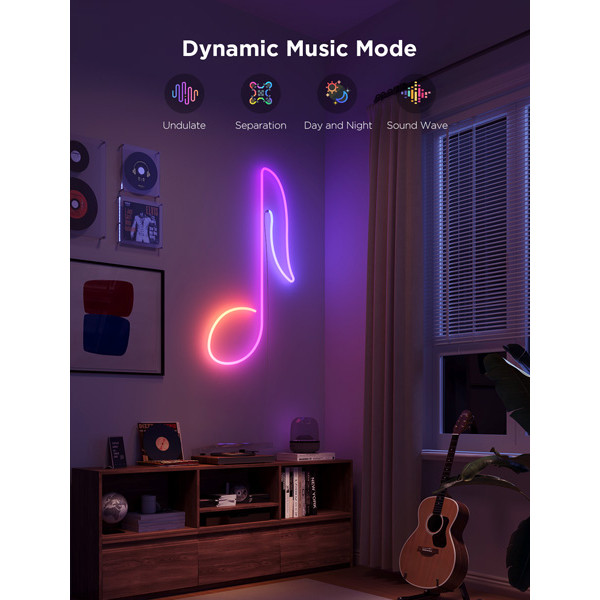 Govee Neon Rope Light 2s | Wi-Fi + Bluetooth, Matter | Zwart | 4 meter  LGO00142 - 6