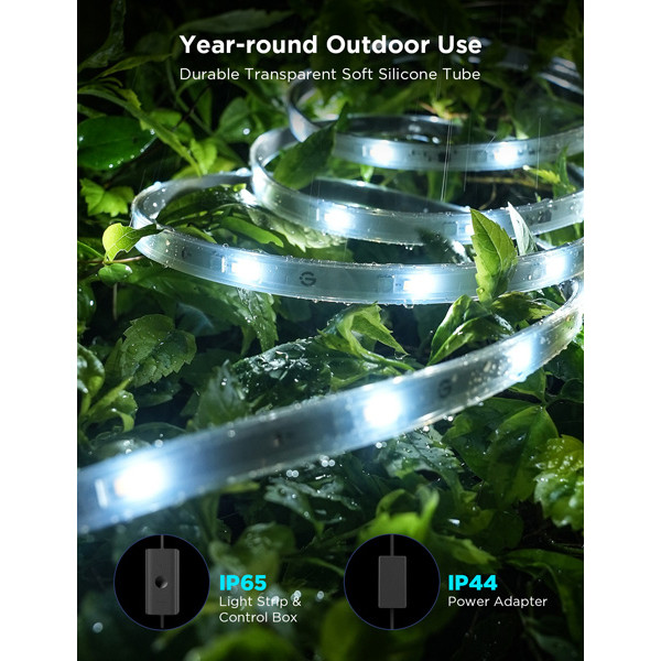 Govee Phantasy Outdoor LED RGBICWW Strip Lights | Wi-Fi + Bluetooth | 10 meter  LGO00135 - 5