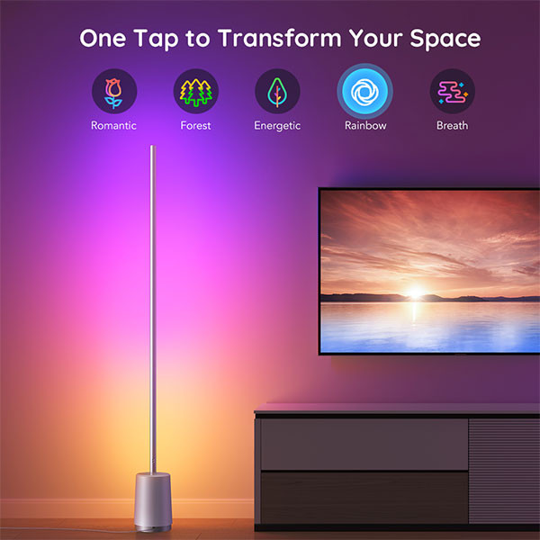 Govee RGBICWW Floor Lamp Lyra | Wi-Fi + Bluetooth | Zilver  LGO00170 - 4