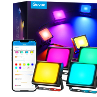 Govee RGBICWW LED Smart Flood Lights | Wi-Fi + Bluetooth | 4 stuks  LGO00136