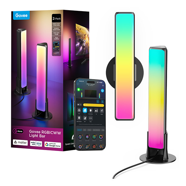 Govee RGBICWW Light Bar | 27 cm | RGBICWW | WiFi | 2 stuks LGO00211 - 1