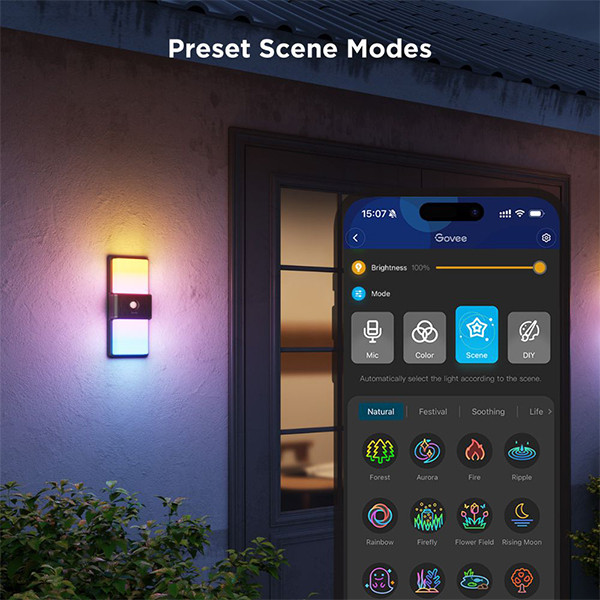 Govee RGBIC Smart Outdoor Wall light | Wi-Fi + Bluetooth  LGO00172 - 2