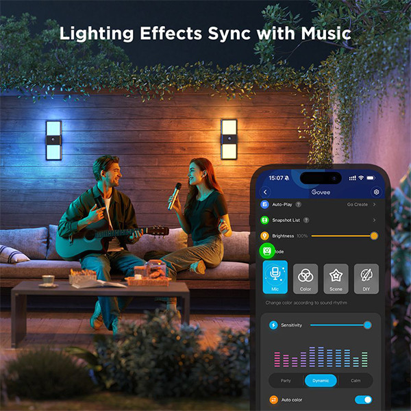 Govee RGBIC Smart Outdoor Wall light | Wi-Fi + Bluetooth  LGO00172 - 6