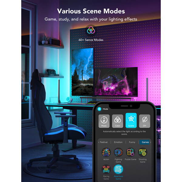 Govee Smart Gaming Light Bars | Wi-Fi + Bluetooth | 2 stuks LGO00101 - 8