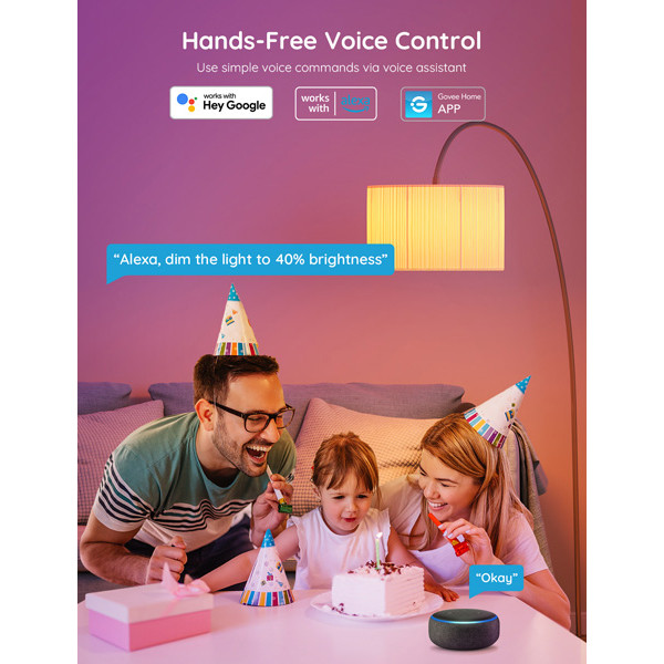 Govee Smart Light Bulb E27 | RGBWW | Wi-Fi + Bluetooth | 9W  LGO00132 - 6