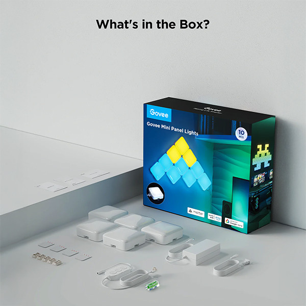 Govee Smart Mini Panel Lights | Wi-Fi + Bluetooth | 10 stuks  LGO00175 - 7