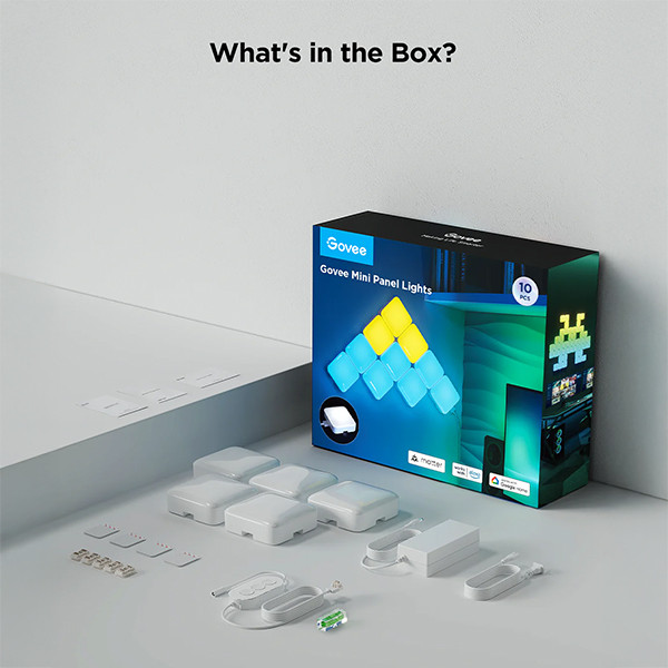 Govee Smart Mini Panel Lights | Wi-Fi + Bluetooth | 10 stuks  LGO00175 - 7