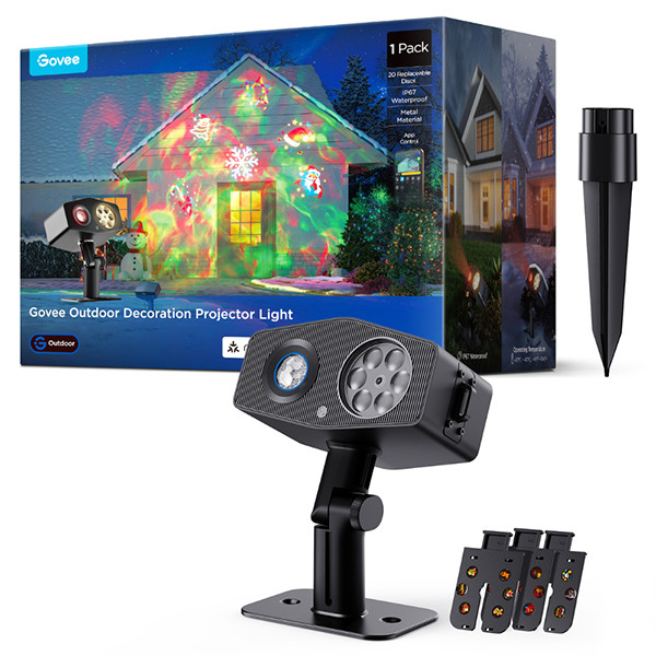 Govee Smart Outdoor Decoration Projector Light | RGB + 5000K | WiFi + Bluetooth LGO00196 - 1