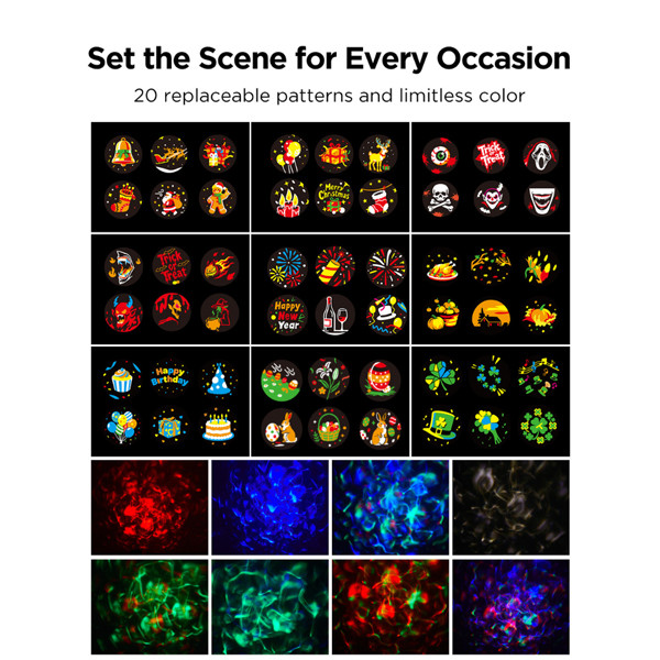 Govee Smart Outdoor Decoration Projector Light | RGB + 5000K | WiFi + Bluetooth LGO00196 - 7