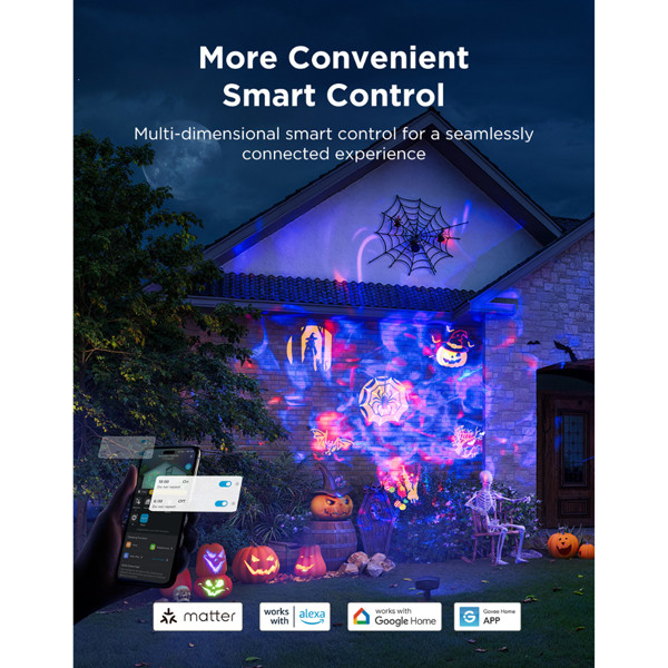 Govee Smart Outdoor Decoration Projector Light | RGB + 5000K | WiFi + Bluetooth LGO00196 - 9