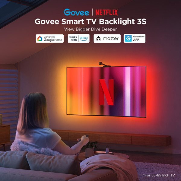 Govee Smart TV Backlight 3S Netflix (for 55-65 inch TVs)  LGO00139 - 8
