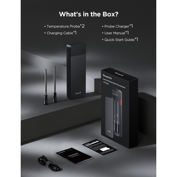 Govee Smart Wireless Meat Thermometer | Wi-Fi + Bluetooth | 2 stuks LGO00188 - 8