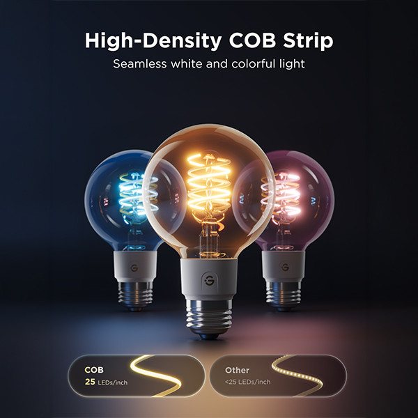 Govee Smart lamp E27 | Globe G80 | 2700-6500K | WiFi, Bluetooth | 2 stuks LGO00206 - 8