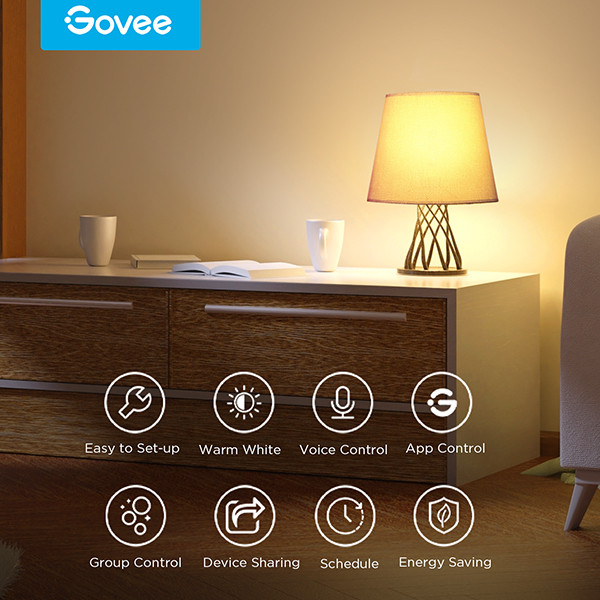 Govee Smart lamp E27 | Peer A60 | Mat | 2700-6500K | WiFi | 2 stuks LGO00208 - 4
