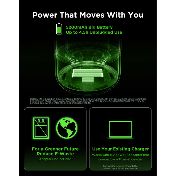 Govee Table Lamp 2 Pro (Sound by JBL) | RGBIC | 24W | Wi-Fi, Bluetooth + Matter LGO00190 - 3