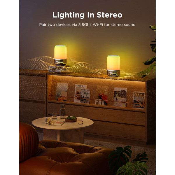 Govee Table Lamp 2 Pro (Sound by JBL) | RGBIC | 24W | Wi-Fi, Bluetooth + Matter LGO00190 - 7