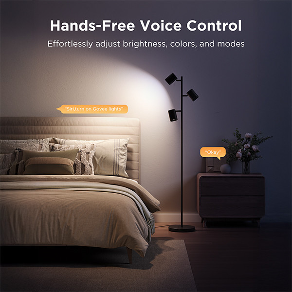Govee Tree Floor Lamp | Wi-FI, Bluetooth + Matter | Zwart LGO00185 - 8