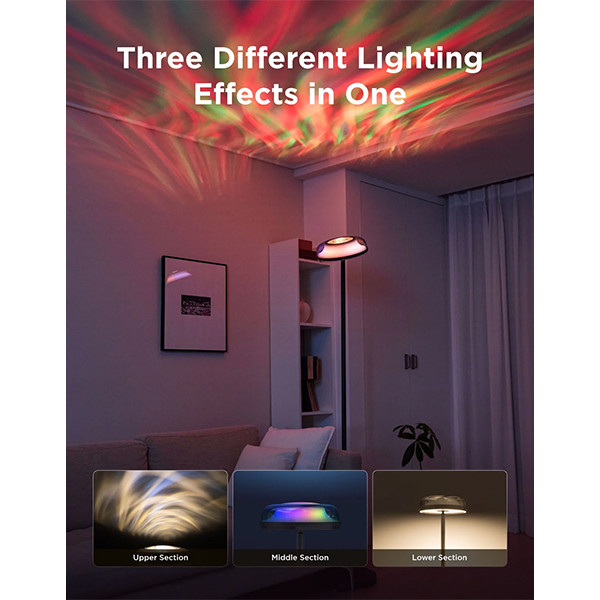 Govee Uplighter Floor Lamp | RGBICWW | Wi-Fi, Bluetooth + Matter | Zwart LGO00186 - 3