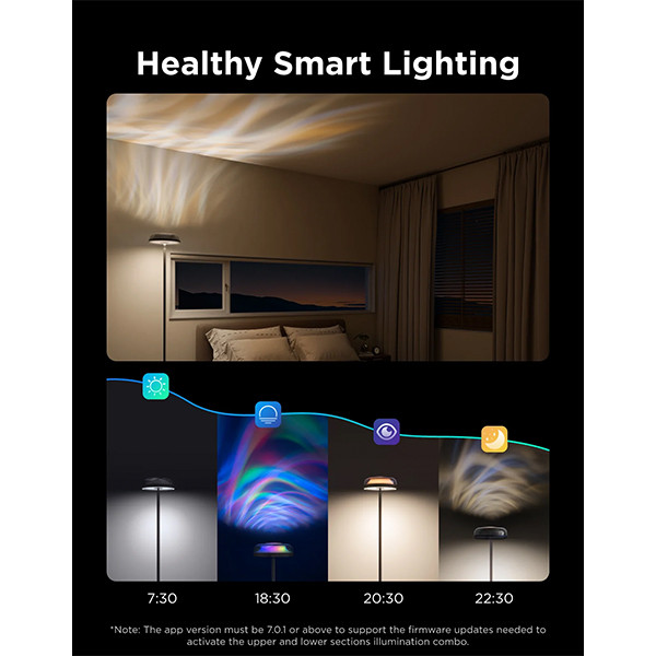 Govee Uplighter Floor Lamp | RGBICWW | Wi-Fi, Bluetooth + Matter | Zwart LGO00186 - 5