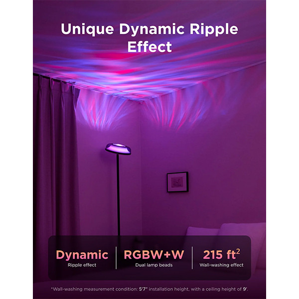 Govee Uplighter Floor Lamp | RGBICWW | Wi-Fi, Bluetooth + Matter | Zwart LGO00186 - 7