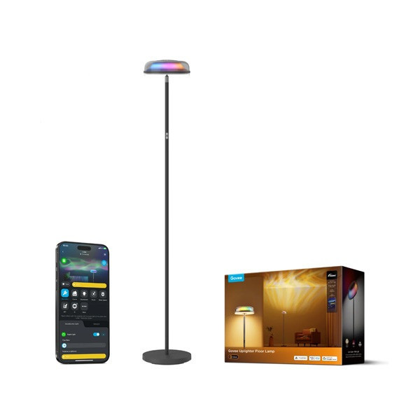 Govee Uplighter Floor Lamp | RGBICWW | Wi-Fi, Bluetooth + Matter | Zwart LGO00186 - 1