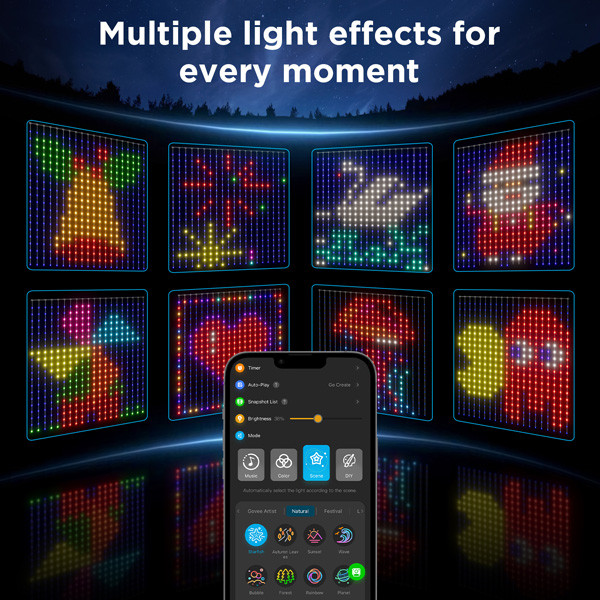 Govee WIFI & Bluetooth Curtain Light | Netflix Edition | 150 x 150 cm  LGO00140 - 8