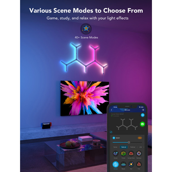 Govee Y Shape Light Panels | Wi-Fi + Bluetooth | 7 stuks  LGO00124 - 7