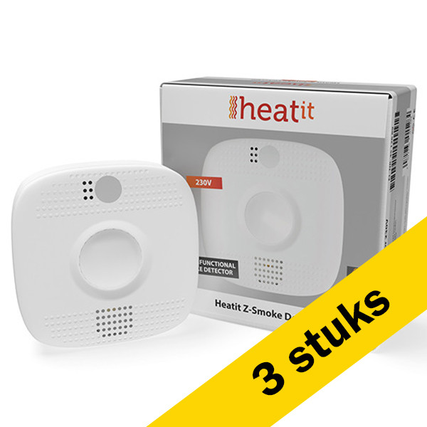 Heatit Aanbieding: 3x Heatit Z-Smoke | Rookmelder | Z-Wave Plus | 230V  LHE00112 - 1