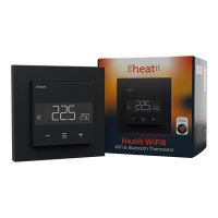 Heatit WiFi6 thermostaat | Draadloos | WiFi, Bluetooth | Mat zwart  LHE00129
