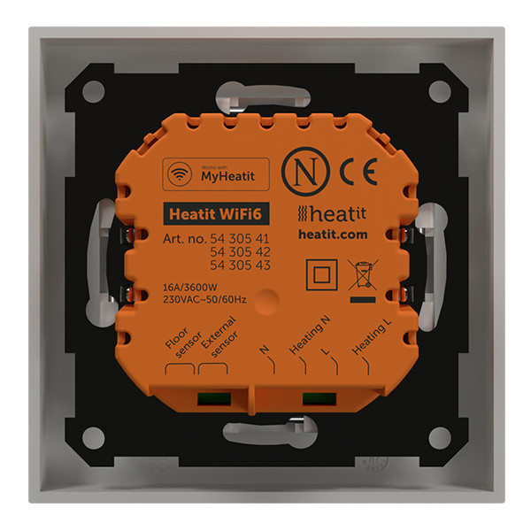 Heatit WiFi6 thermostaat | Draadloos | WiFi, Bluetooth | Wit | RAL 9003  LHE00128 - 4
