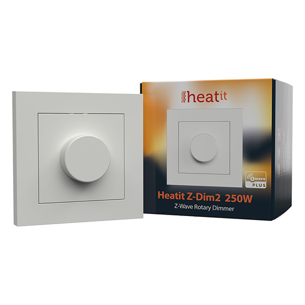 Heatit Z-Dim2 | Draaidimmer | 250W | Z-Wave Plus | Wit  LHE00116 - 1