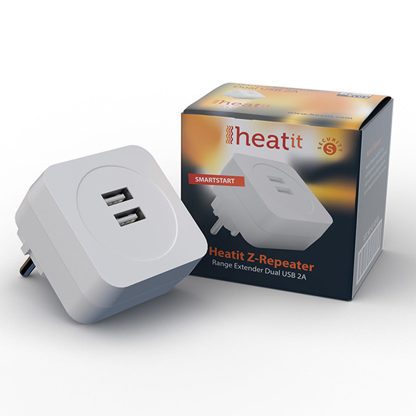 Heatit Z-Repeater | Dual USB | Z-Wave Plus | Wit  LHE00111 - 1